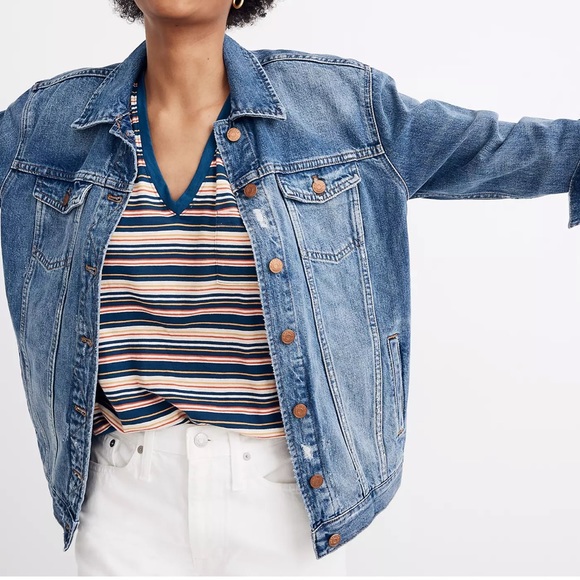 NWT Madewell oversized jean jacket wortham wash